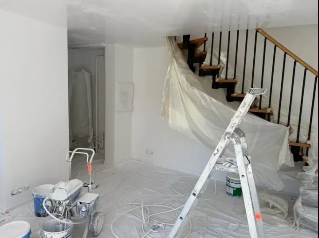 Escalier avant peinture